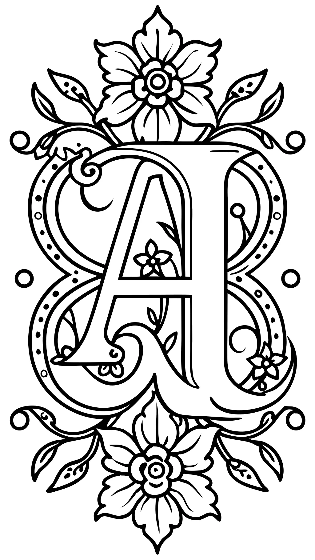 fancy letter coloring pages for adults